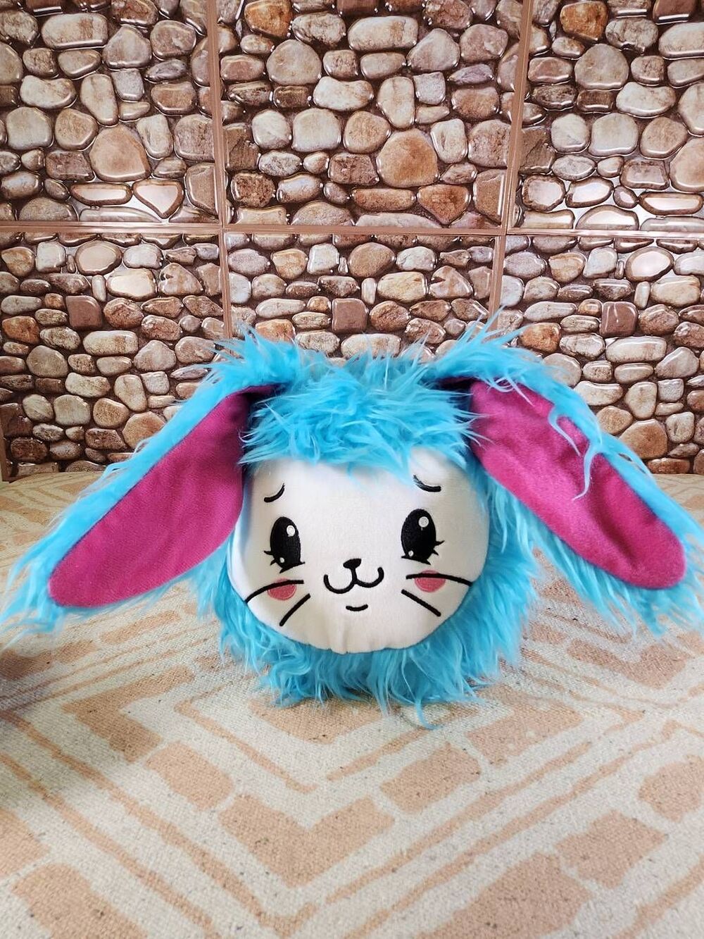 Pikmi Pops Surprise Blue Fluffy Bunny Rabbit Plush Toy #A97